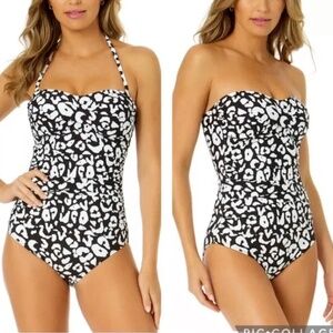 ANNE‎ COLE Twist-Front One-Piece Swimsuit Size 16